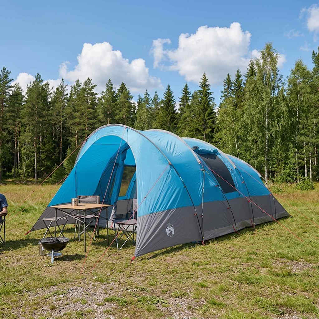 vidaXL Tunnel Tent Blue 560 x 395 x 212 cm