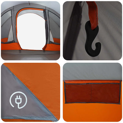 vidaXL Tunnel Tent Grey and Orange 560 x 395 x 212 cm