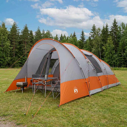 vidaXL Tunnel Tent Grey and Orange 560 x 395 x 212 cm