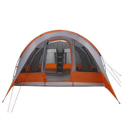 vidaXL Tunnel Tent Grey and Orange 560 x 395 x 212 cm