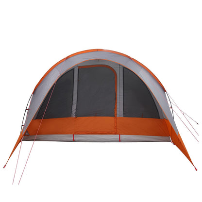vidaXL Tunnel Tent Grey and Orange 560 x 395 x 212 cm