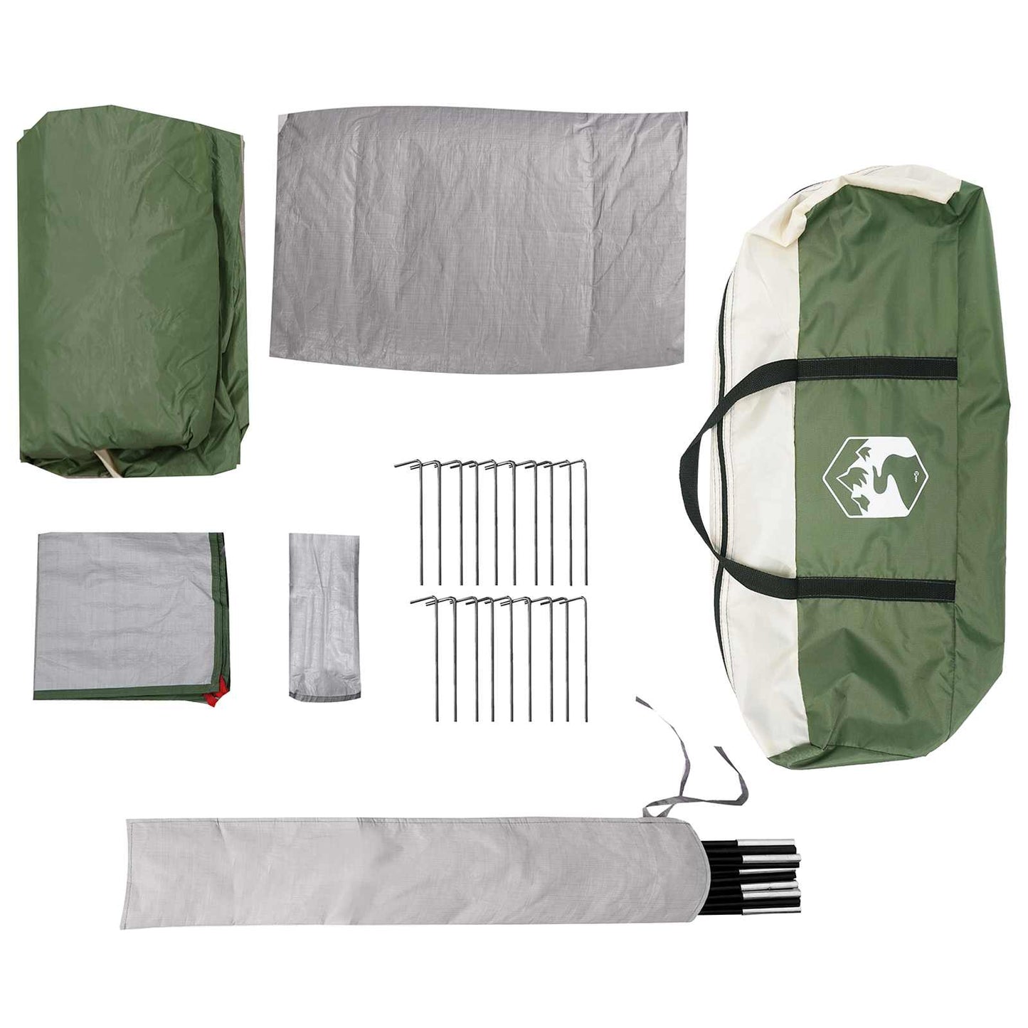 vidaXL Tunnel Tent Green 390 x 215 x 152 cm