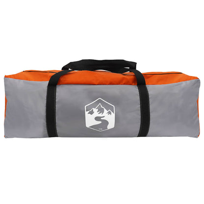 vidaXL Tunnel Tent Grey and Orange 390 x 215 x 152 cm