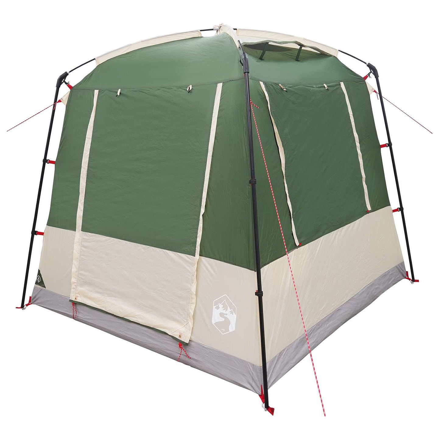 vidaXL Party Tent Green 4-Person 185T Polyester with PU Coating