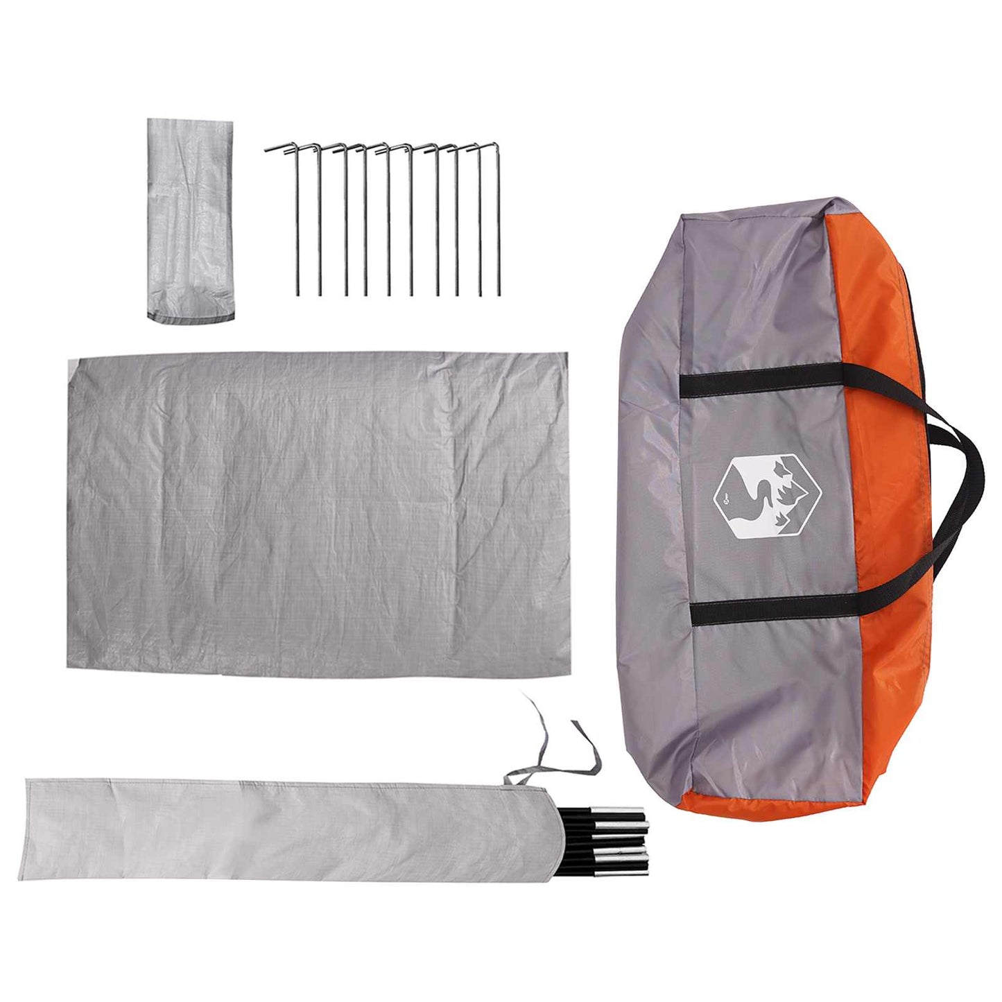 vidaXL Party Tent Grey and Orange 4-Person
