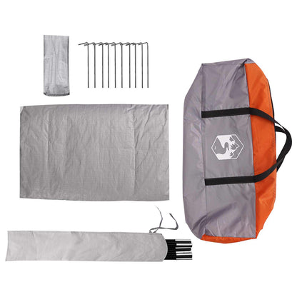 vidaXL Party Tent Grey and Orange 4-Person