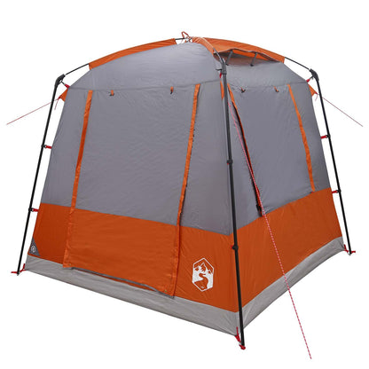 vidaXL Party Tent Grey and Orange 4-Person