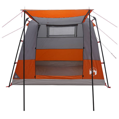vidaXL Party Tent 4-Person Grey and Orange