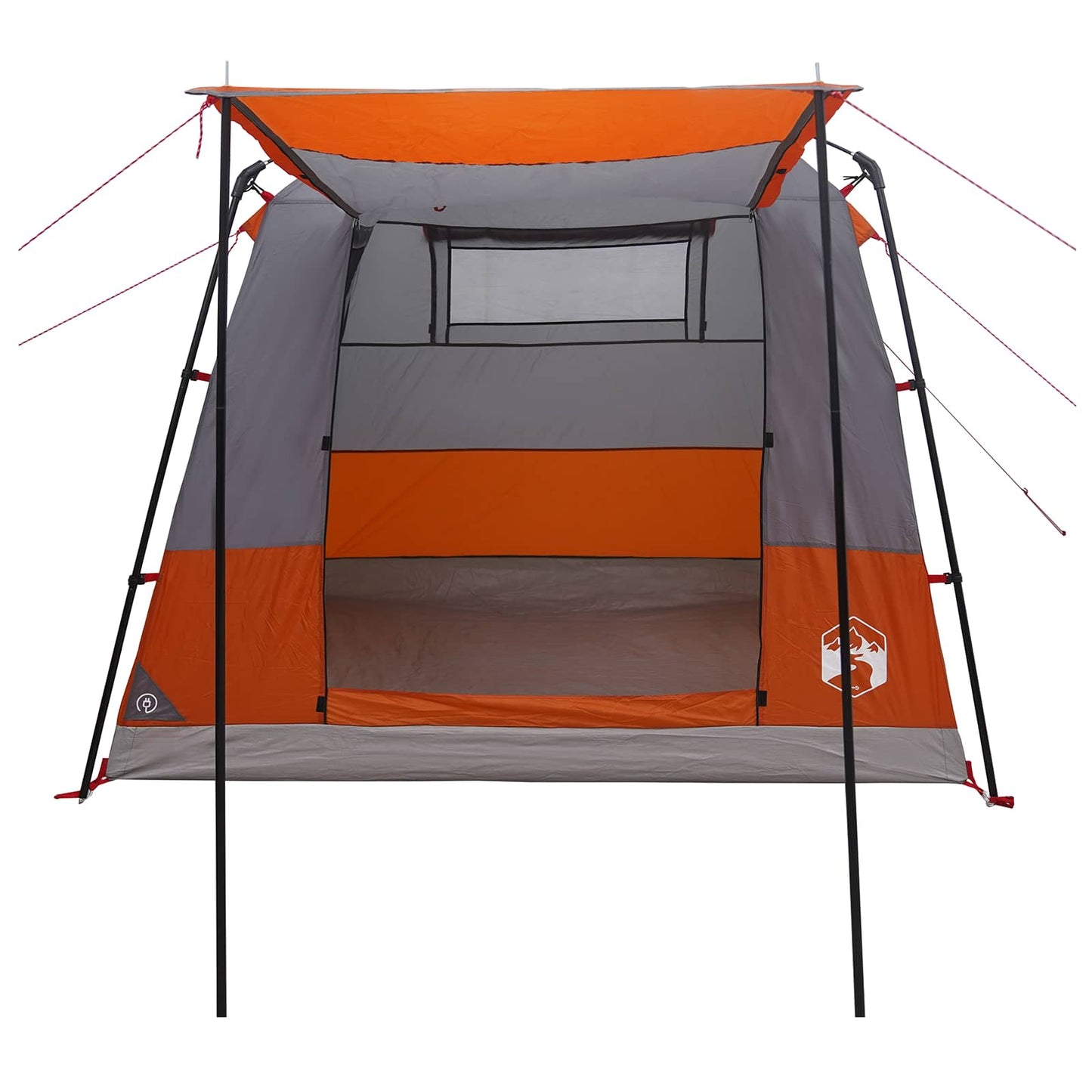 vidaXL Party Tent Grey and Orange 4-Person