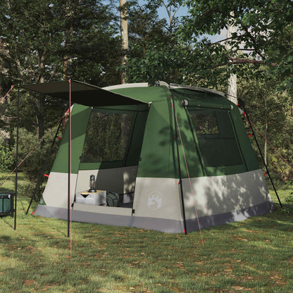 vidaXL Party Tent Green 10-Person 185T Polyester with PU Coating