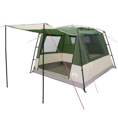 vidaXL Party Tent Green 10-Person 185T Polyester with PU Coating