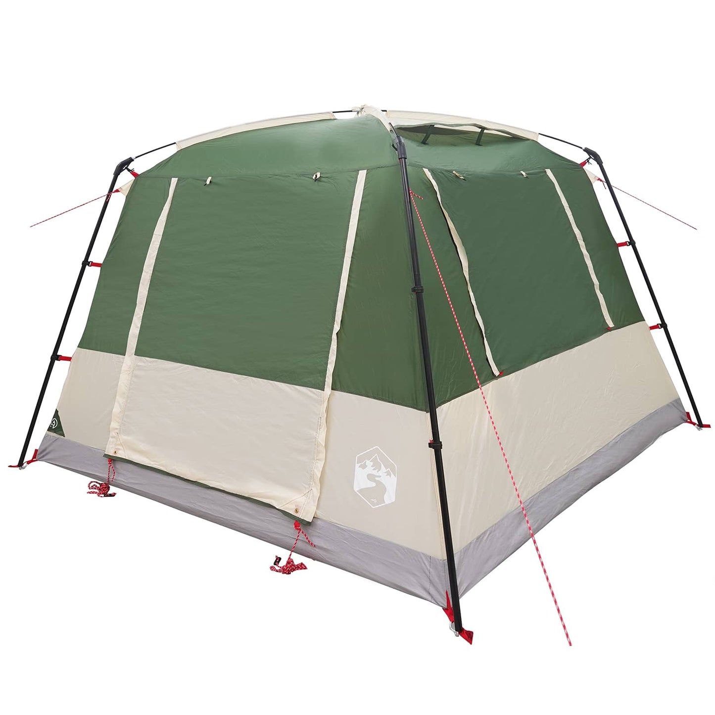 vidaXL Party Tent Green 10-Person 185T Polyester with PU Coating