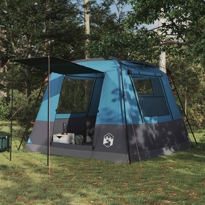 vidaXL Party Tent Blue 10-Person 185T Polyester with PU Coating