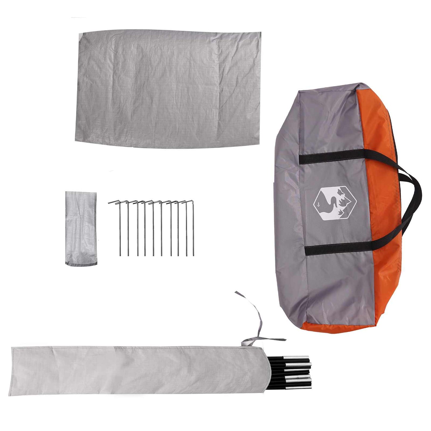 vidaXL Party Tent Grey and Orange 10-Person