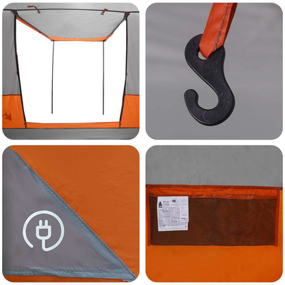 vidaXL Party Tent Grey and Orange 10-Person