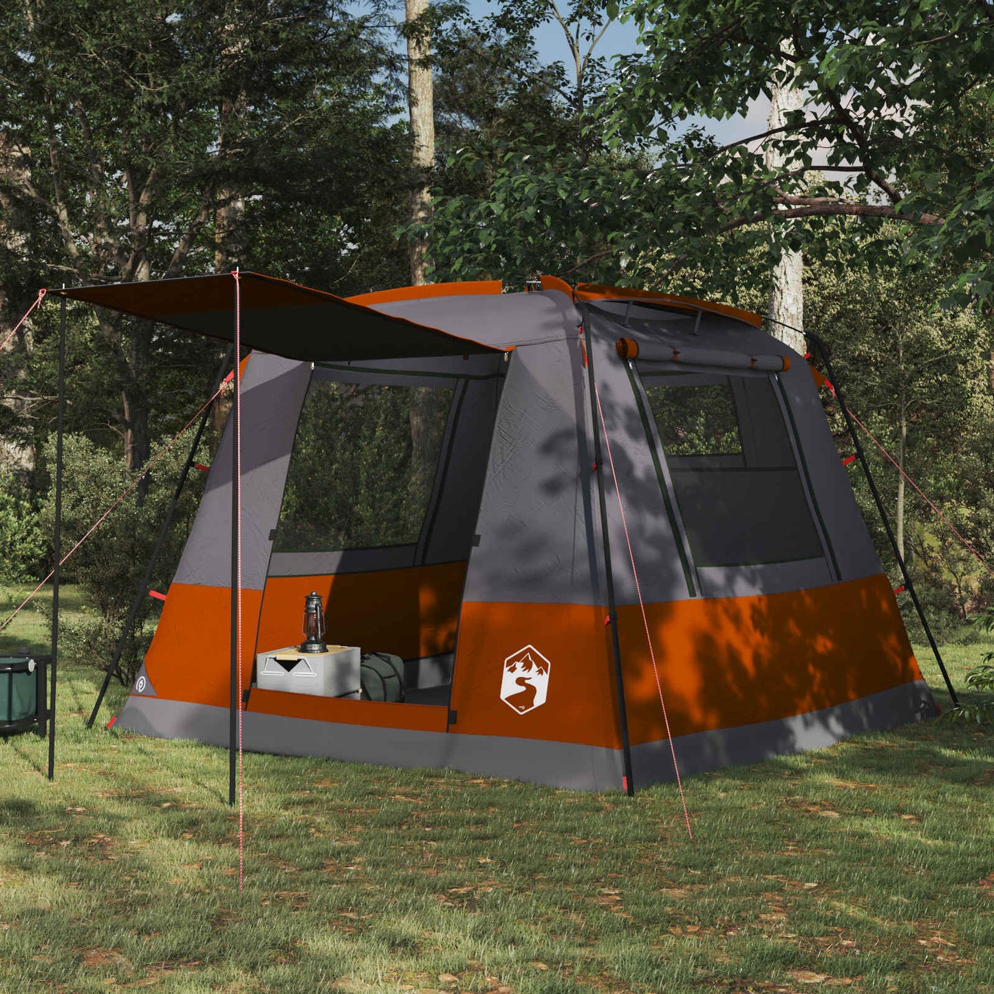 vidaXL Party Tent Grey and Orange 10-Person
