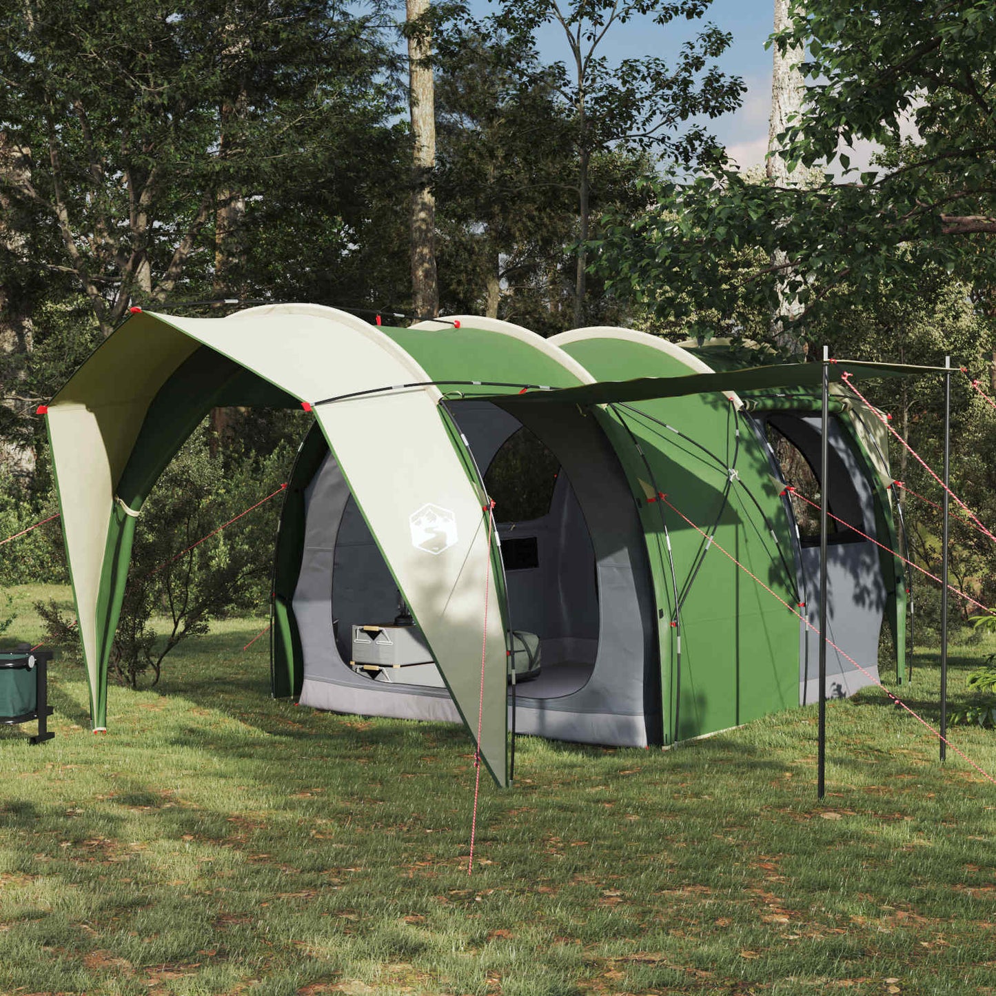 vidaXL Tunnel Tent Green 382 x 262 x 214 cm