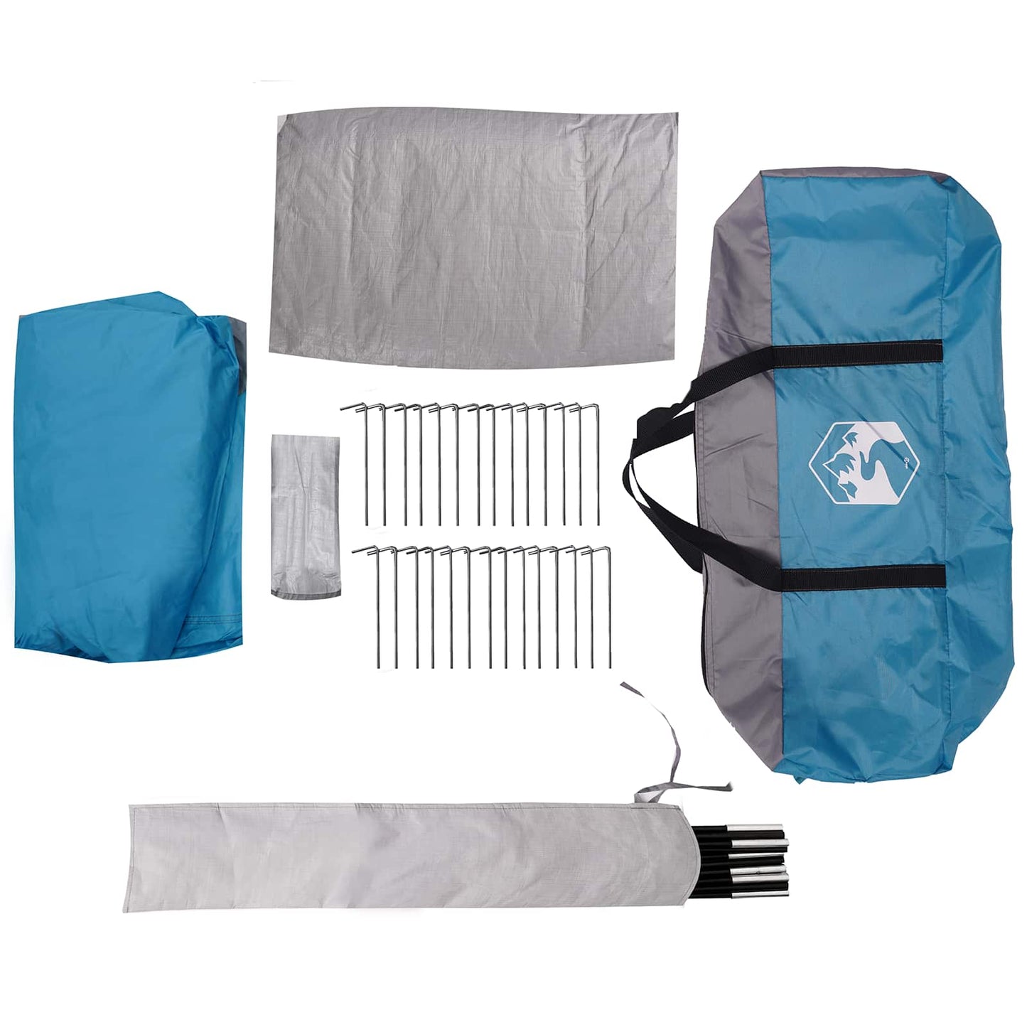 vidaXL Tunnel Tent Blue 382 x 262 x 214 cm