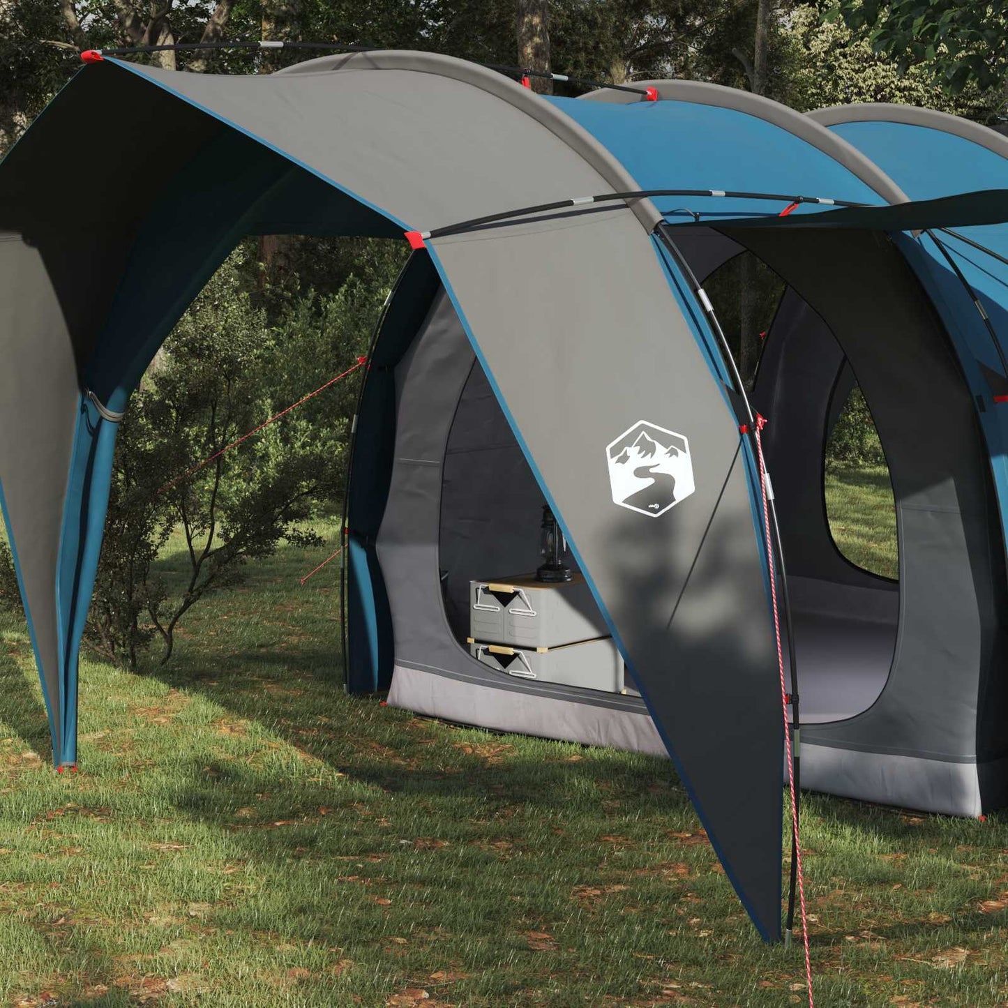 vidaXL Tunnel Tent Blue 382 x 262 x 214 cm