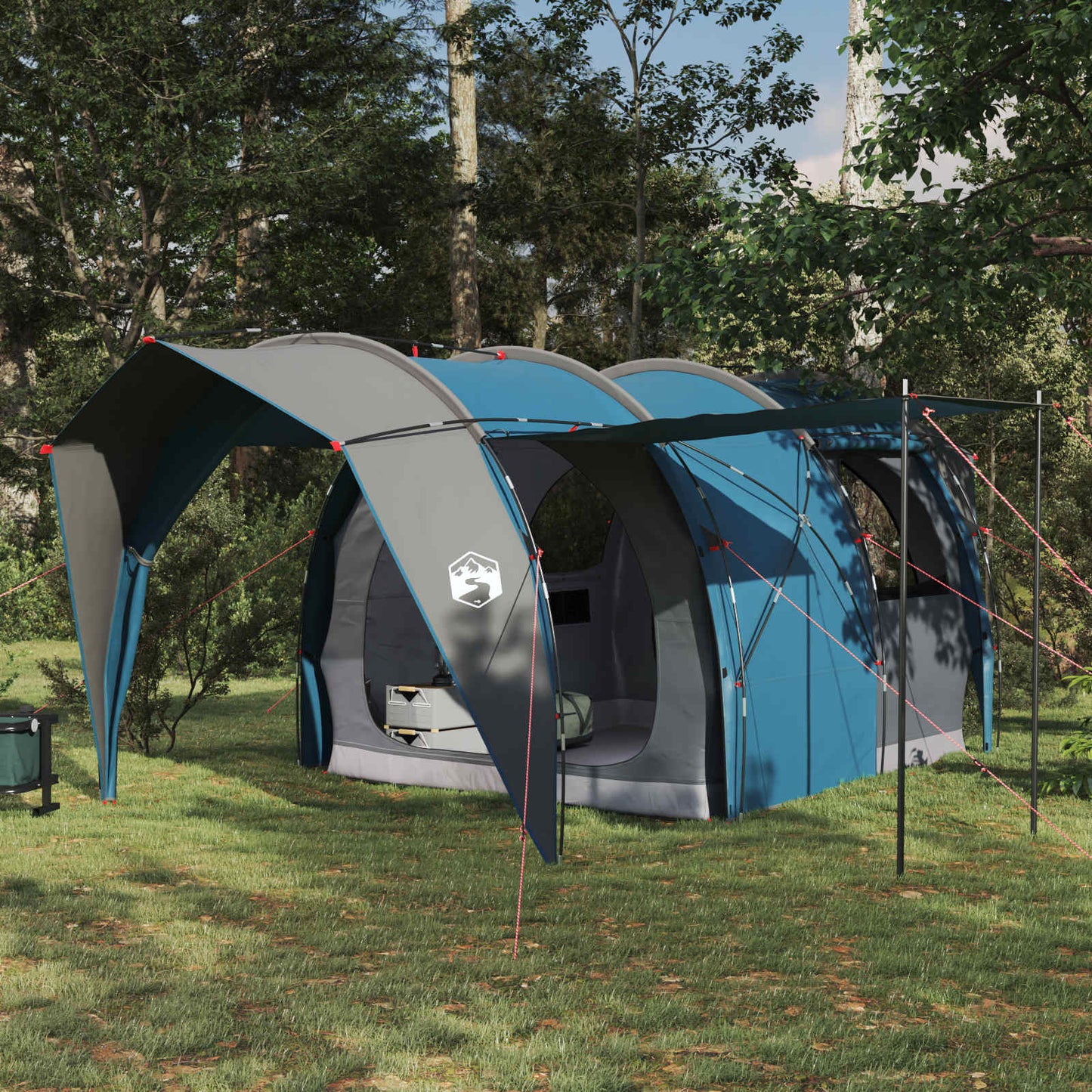 vidaXL Tunnel Tent Blue 382 x 262 x 214 cm
