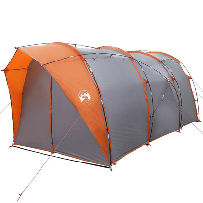 vidaXL Tunnel Tent Grey and Orange 382 x 262 x 214 cm