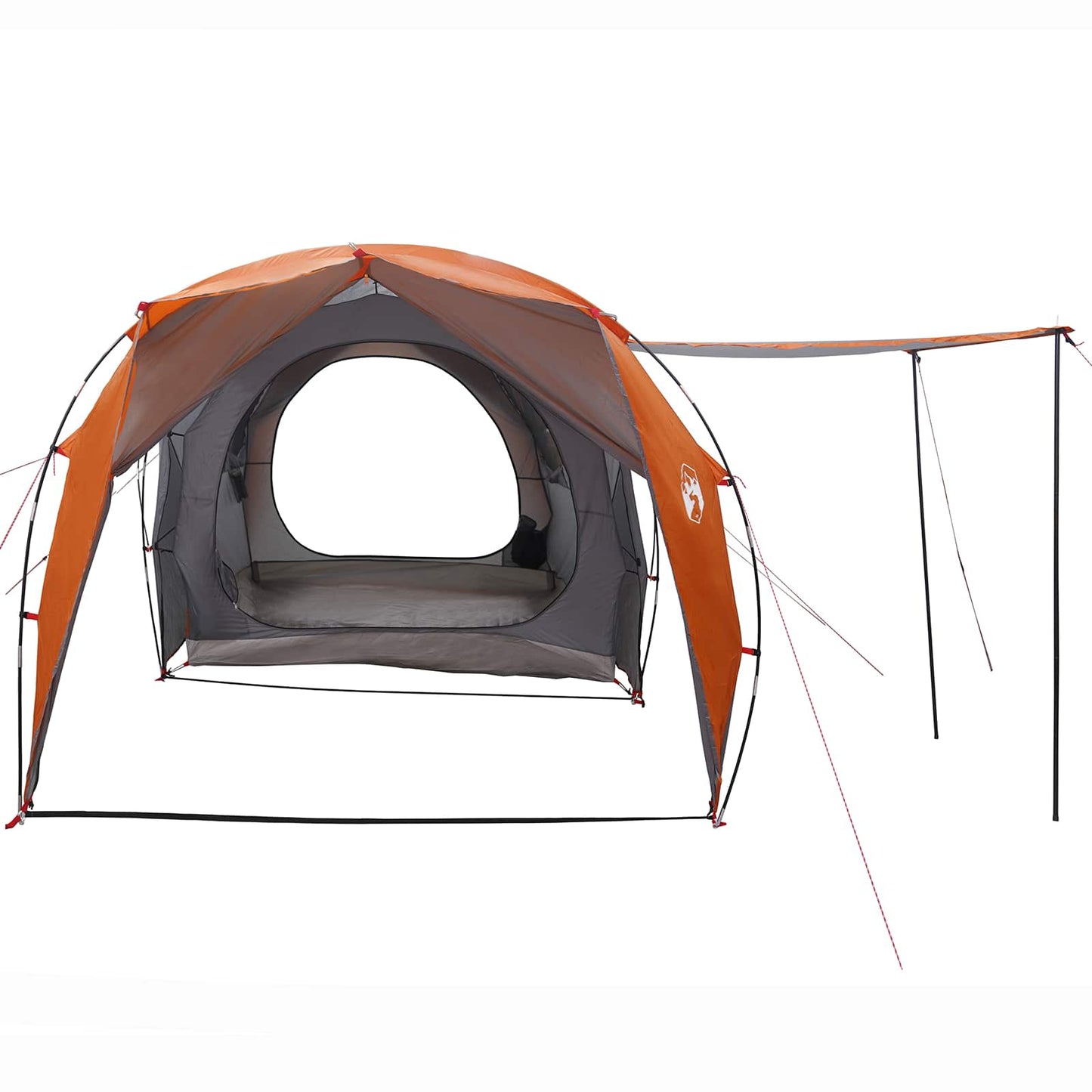 vidaXL Tunnel Tent Grey and Orange 382 x 262 x 214 cm