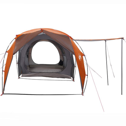 vidaXL Tunnel Tent Grey and Orange 382 x 262 x 214 cm