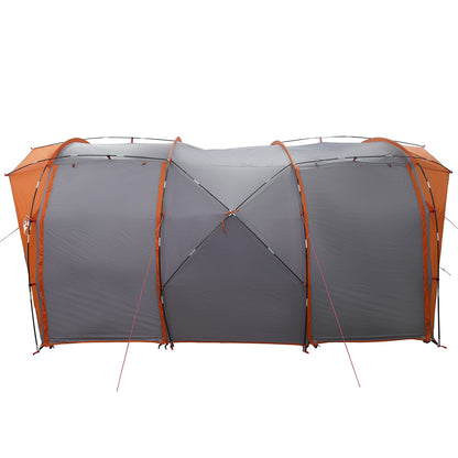 vidaXL Tunnel Tent Grey and Orange 382 x 262 x 214 cm