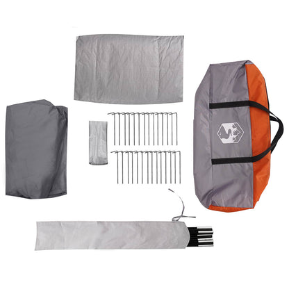 vidaXL Tunnel Tent Grey and Orange 562 x 265 x 216 cm