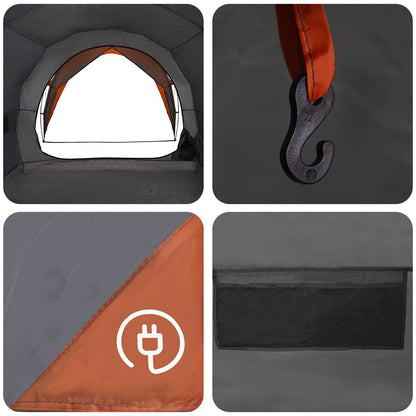 vidaXL Tunnel Tent Grey and Orange 562 x 265 x 216 cm