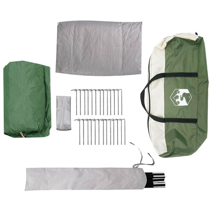vidaXL Family Tent with Rainfly Water-resistant tunnel Green 18-Person
