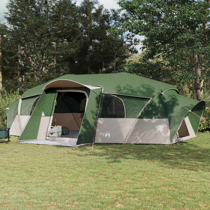 vidaXL Family Tent with Rainfly Water-resistant tunnel Green 18-Person