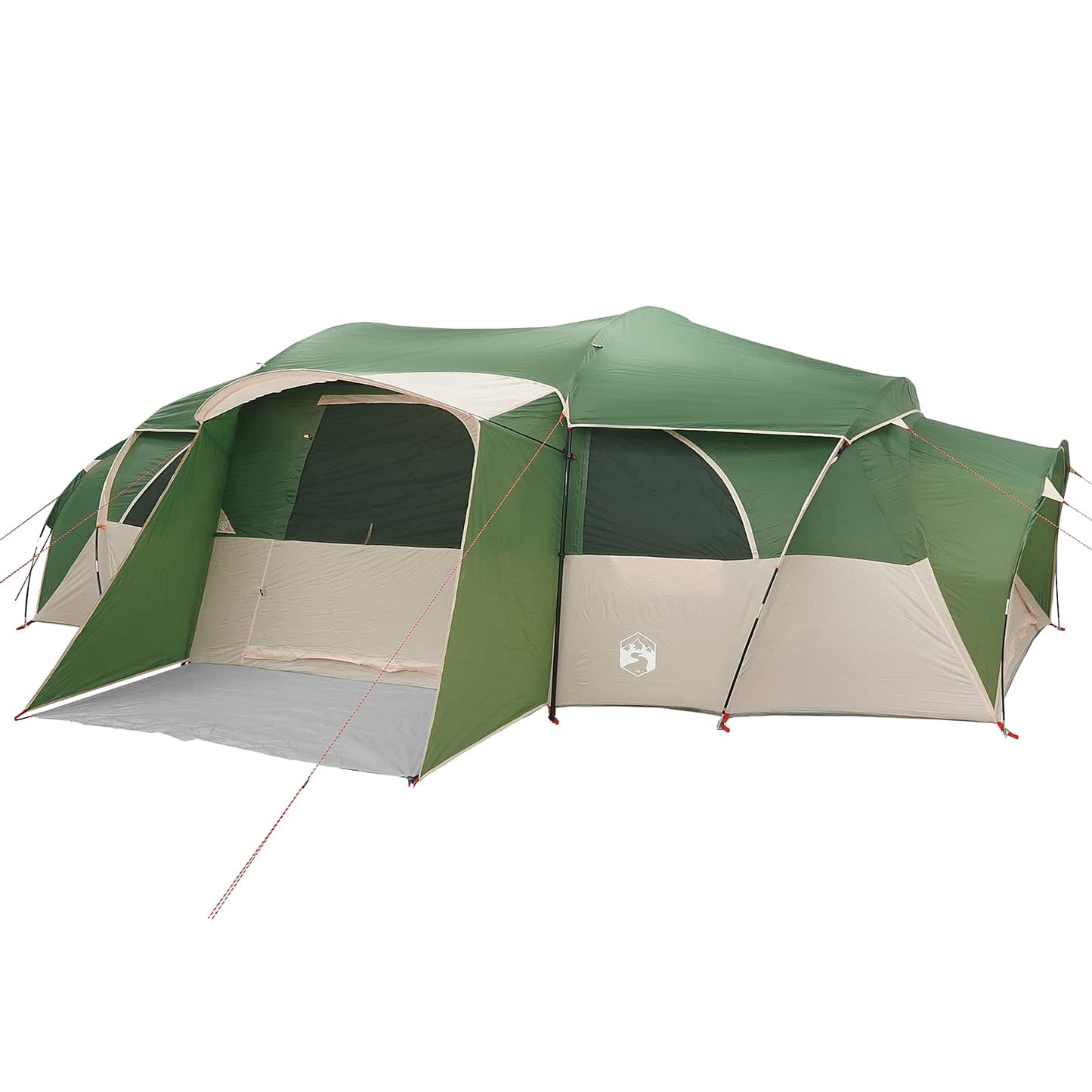 vidaXL Family Tent with Rainfly Water-resistant tunnel Green 18-Person