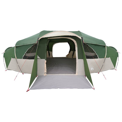 vidaXL Family Tent with Rainfly Water-resistant tunnel Green 18-Person