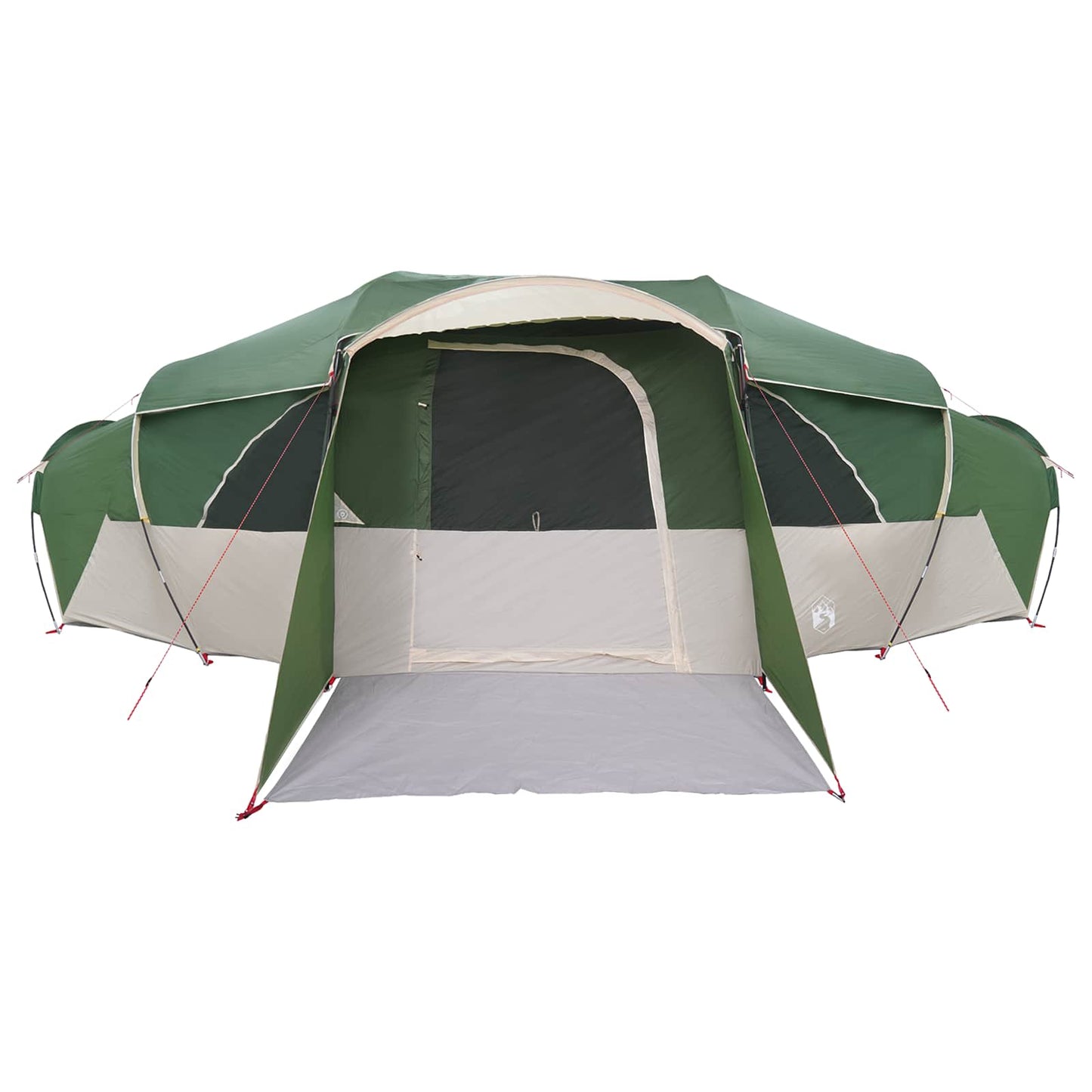vidaXL Family Tent with Rainfly Water-resistant tunnel Green 18-Person