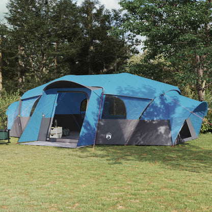 vidaXL Family Tent with Rainfly Water-resistant tunnel Blue 18-Person