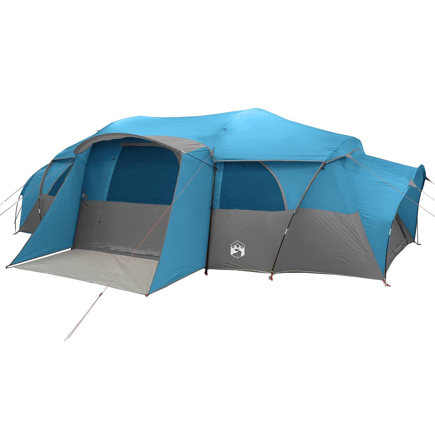 vidaXL Family Tent with Rainfly Water-resistant tunnel Blue 18-Person