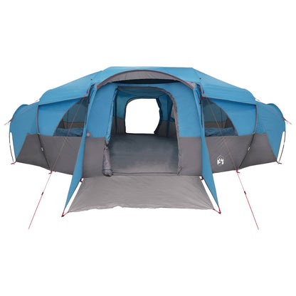 vidaXL Family Tent with Rainfly Water-resistant tunnel Blue 18-Person