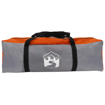 vidaXL Family Tent with Rainfly Water-resistant tunnel Grey and Orange