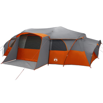 vidaXL Family Tent with Rainfly Water-resistant tunnel Grey and Orange