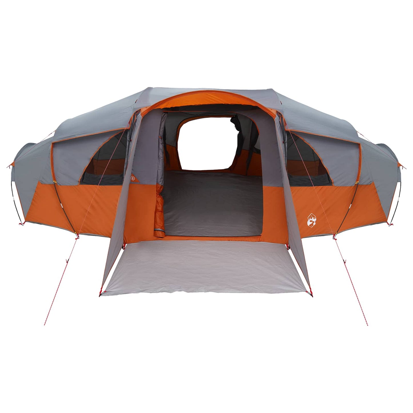 vidaXL Family Tent with Rainfly Water-resistant tunnel Grey and Orange