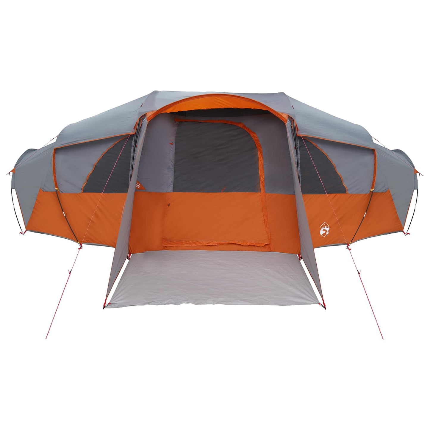 vidaXL Family Tent with Rainfly Water-resistant tunnel Grey and Orange