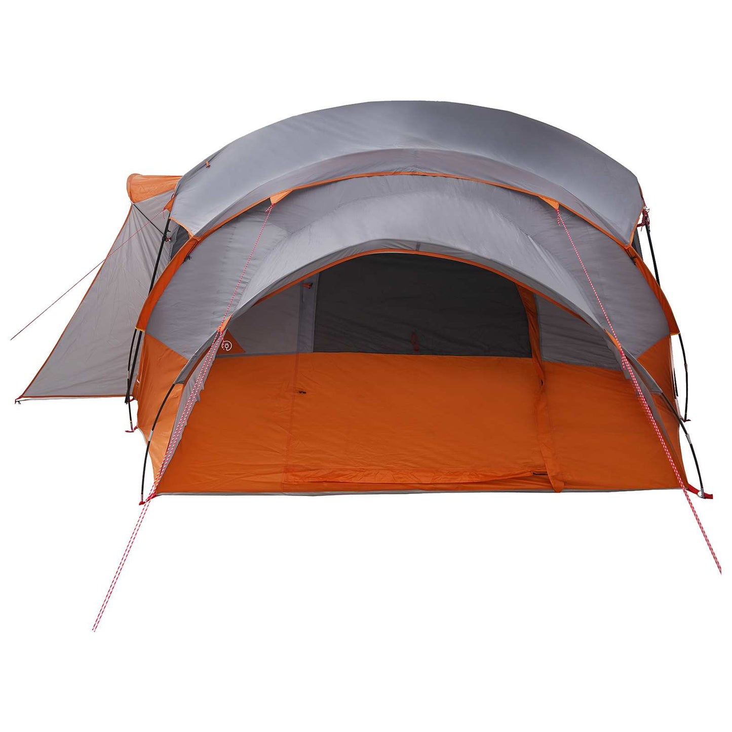 vidaXL Family Tent with Rainfly Water-resistant tunnel Grey and Orange