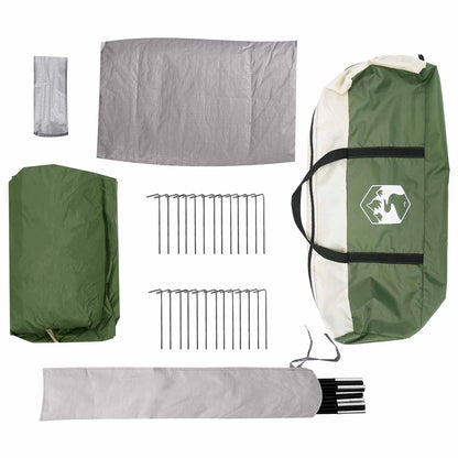 vidaXL Family Tent with Rainfly Water-resistant tunnel Green 10-Person