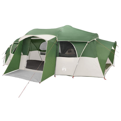 vidaXL Family Tent with Rainfly Water-resistant tunnel Green 10-Person
