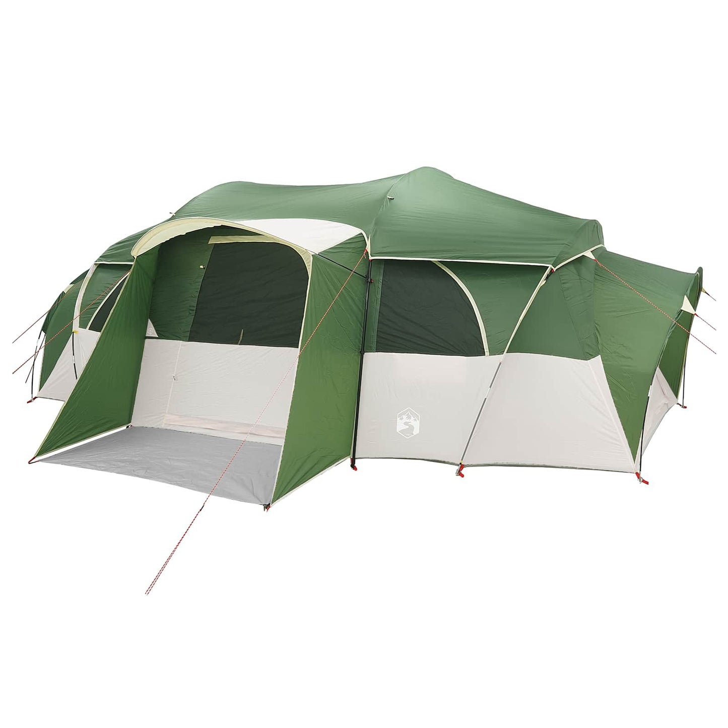 vidaXL Family Tent with Rainfly Water-resistant tunnel Green 10-Person
