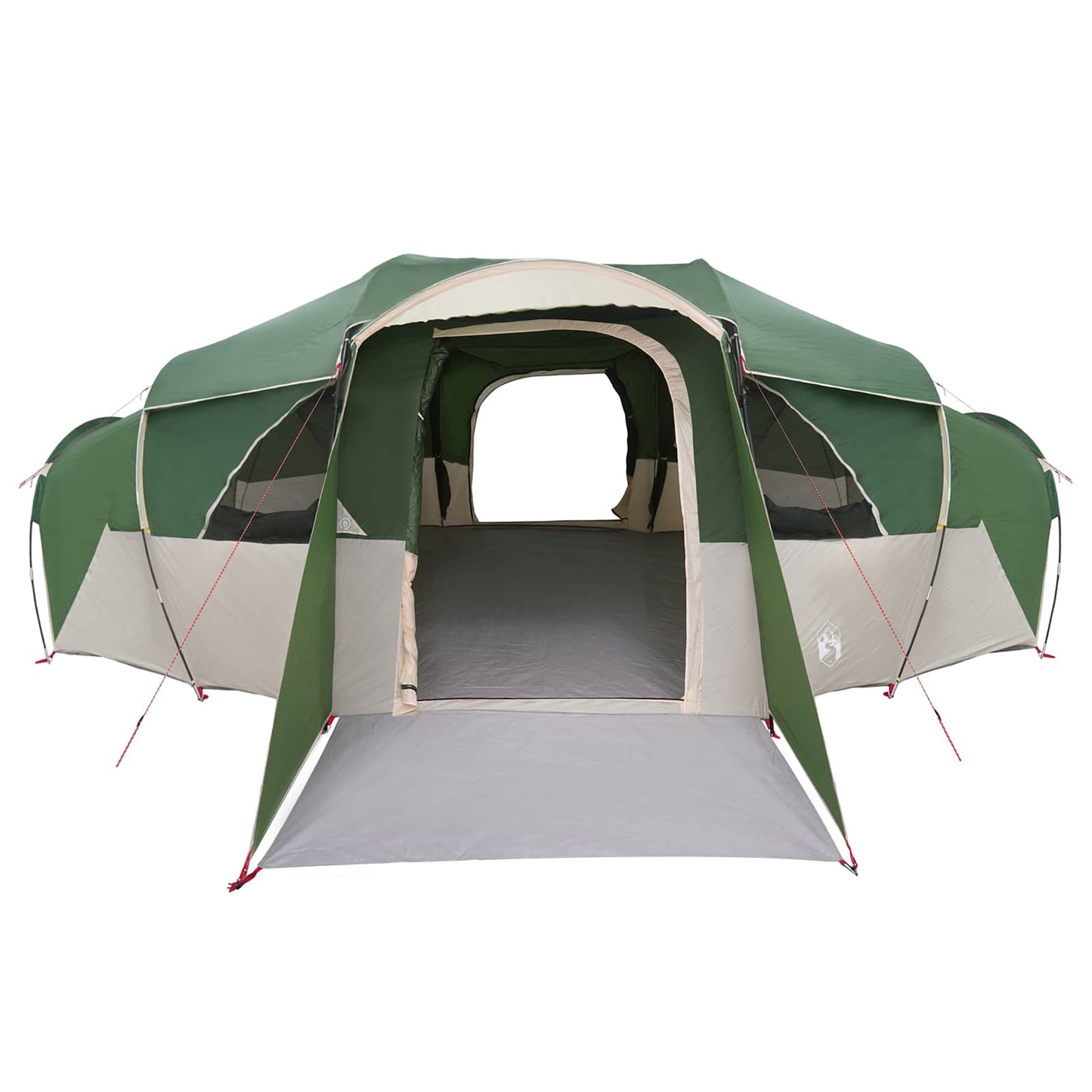 vidaXL Family Tent with Rainfly Water-resistant tunnel Green 10-Person
