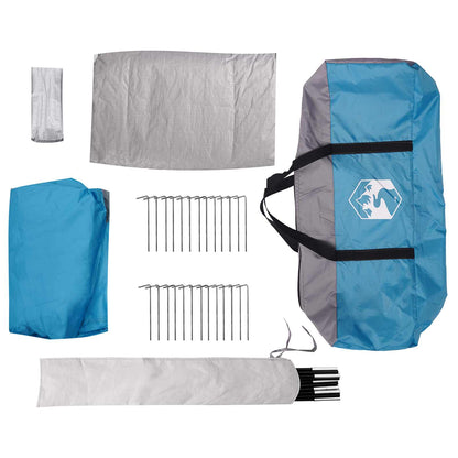 vidaXL Family Tent with Rainfly Water-resistant tunnel Blue 10-Person