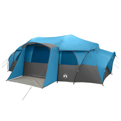vidaXL Family Tent with Rainfly Water-resistant tunnel Blue 10-Person