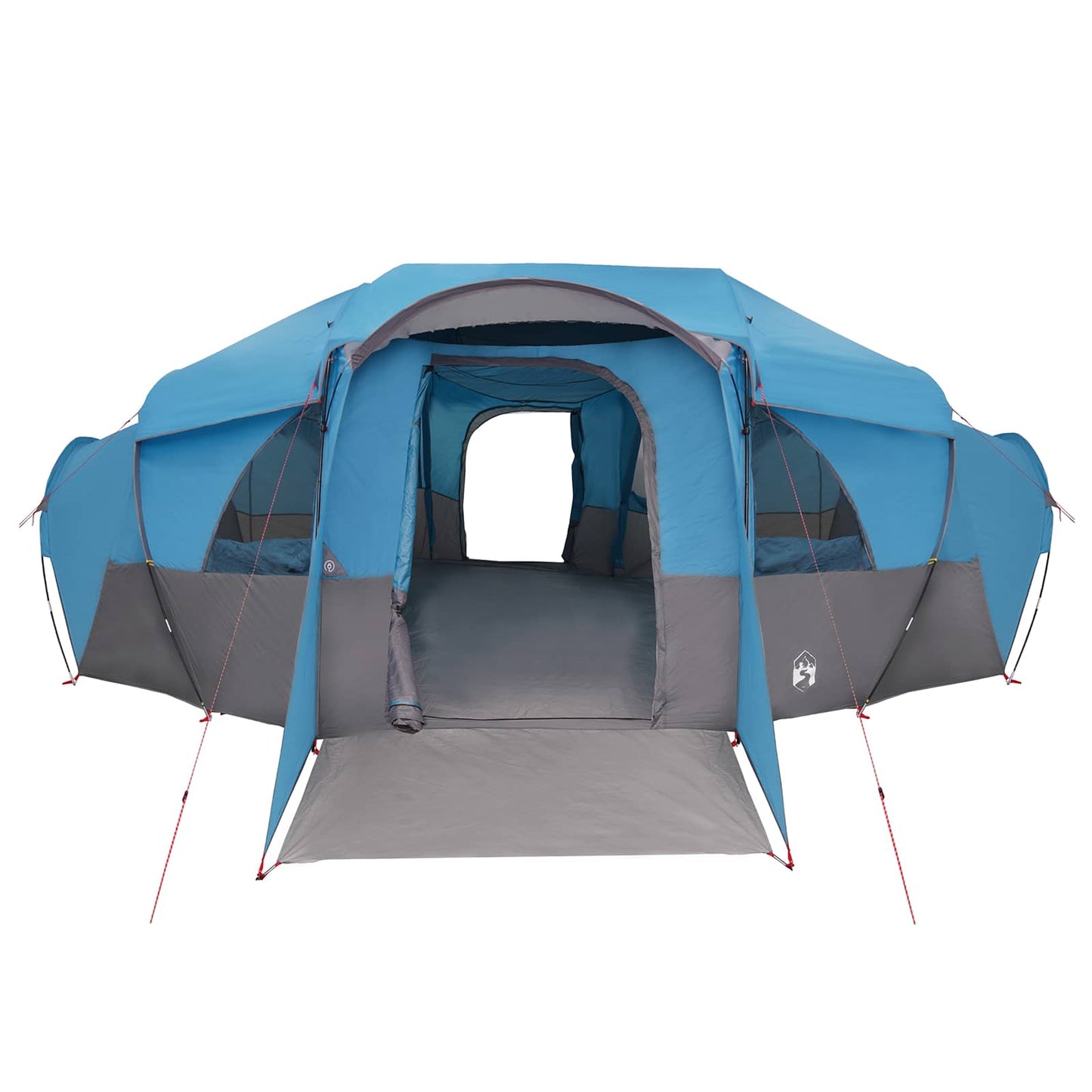 vidaXL Family Tent with Rainfly Water-resistant tunnel Blue 10-Person
